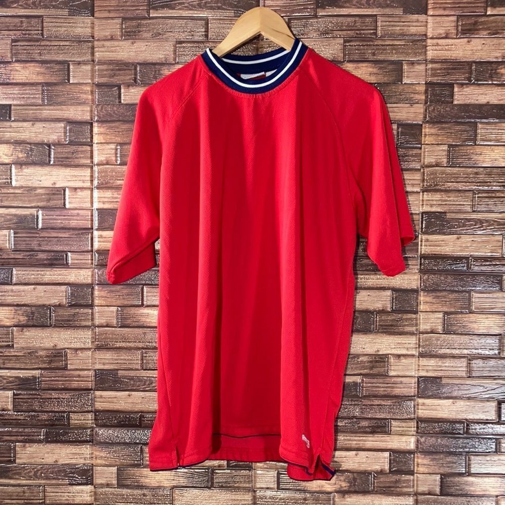 Vintage Reebok UK Union Jack Flag Red Shirt - Size: Medium